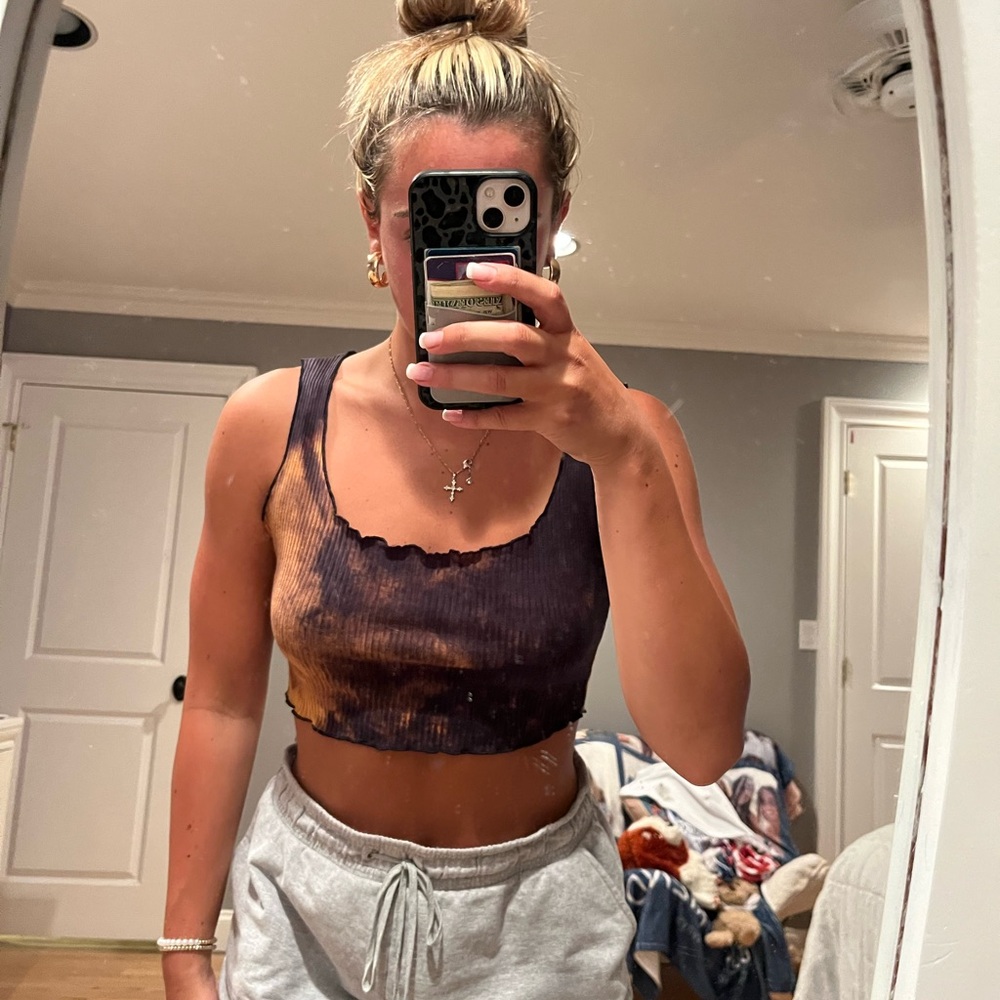 SHEIN Brown and Black Tank Top